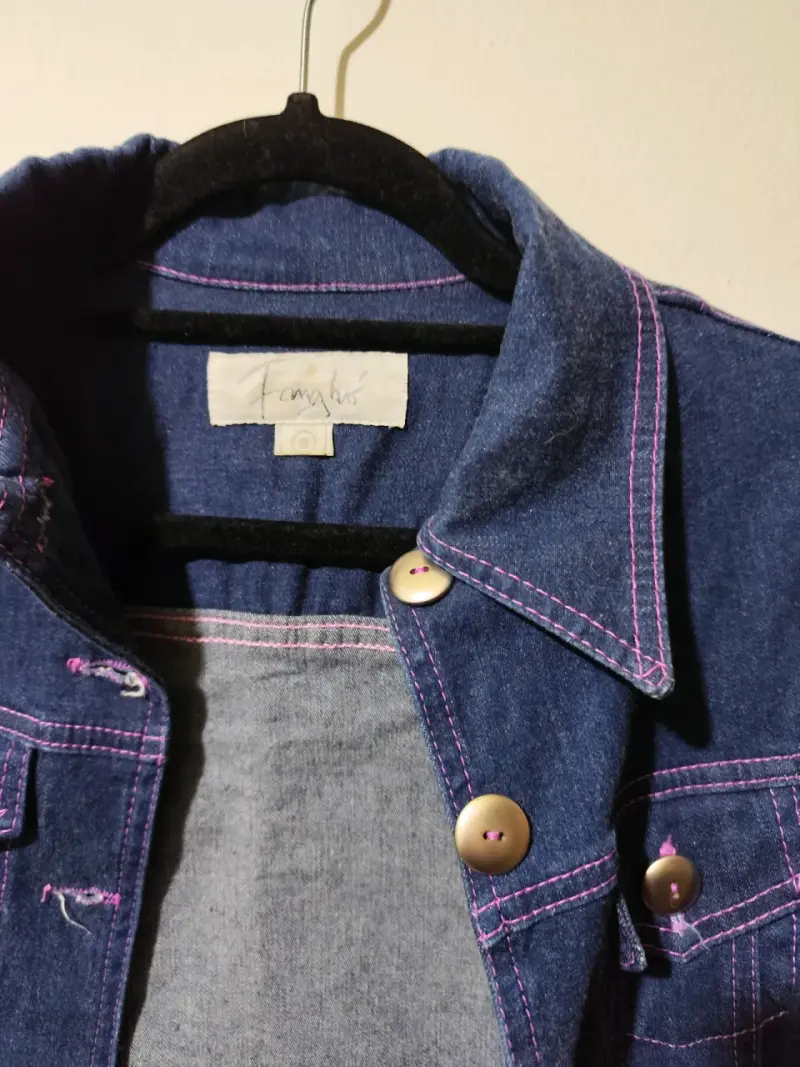 Chaqueta de mezclilla azul mujer - 2