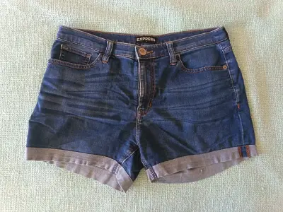Shorts de mezclilla para mujer Express - miniatura 1