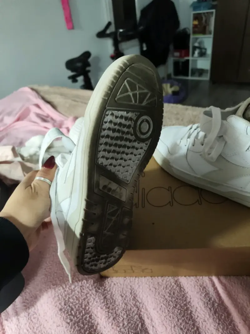 Zapatillas blancas altas Diadora Frenty para mujer - 3