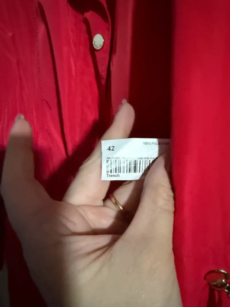Abrigo rojo para mujer talla 42 - 2