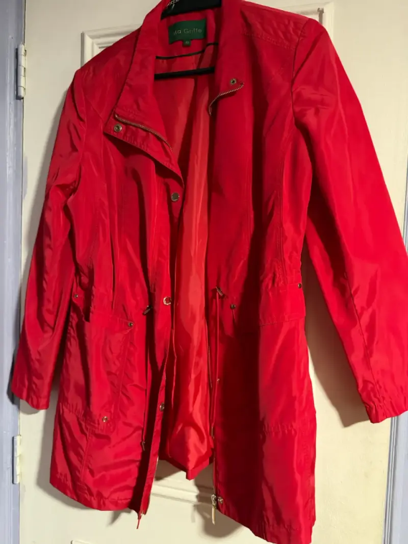 Abrigo rojo para mujer talla 42 - 3