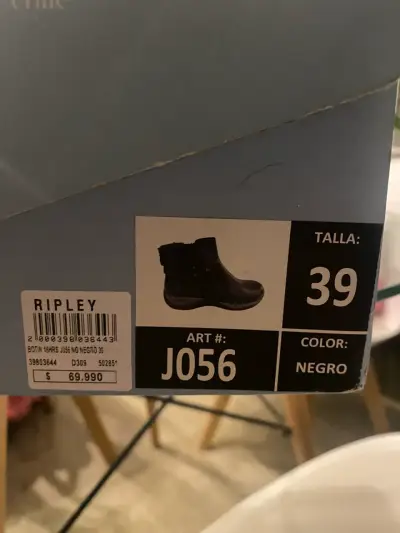 Botines de cuero negro talla 39 - miniatura 1
