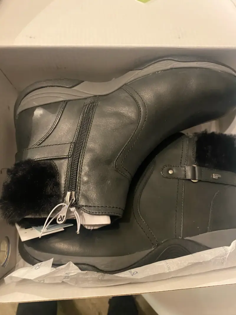 Botines de cuero negro talla 39 - 4