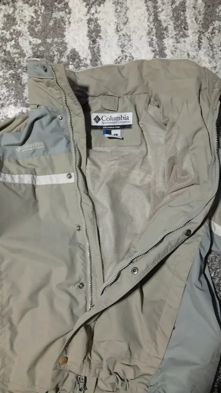 Chaqueta impermeable Columbia gris para hombre - 2