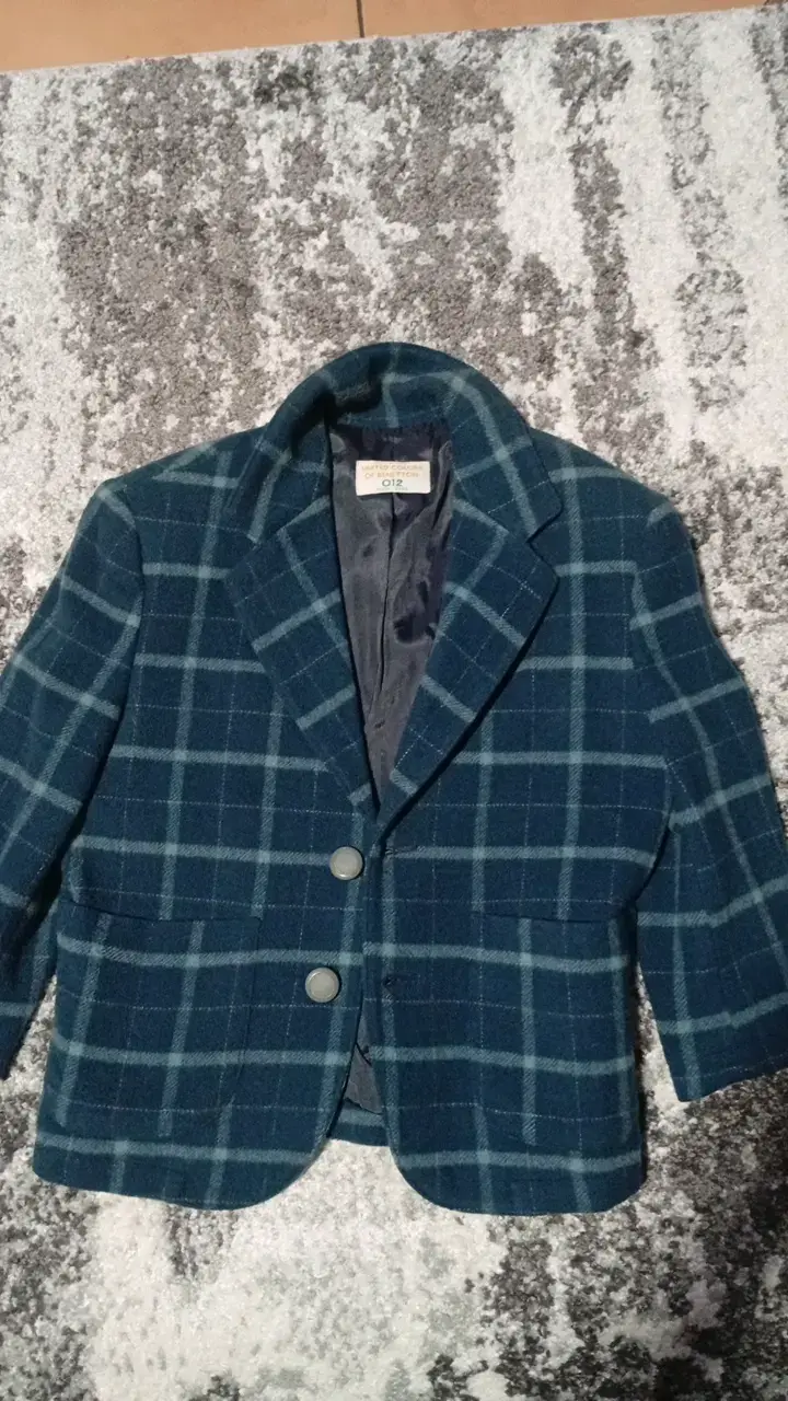 Blazer de cuadros para niño United Colors