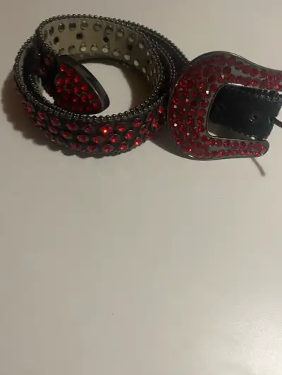 Cinturón bb simon rojo diamante - miniatura 1
