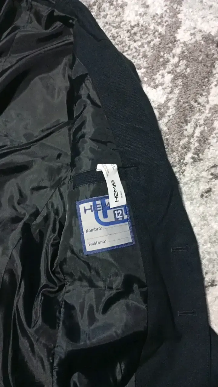 Vestón escolar talla 12 - 2