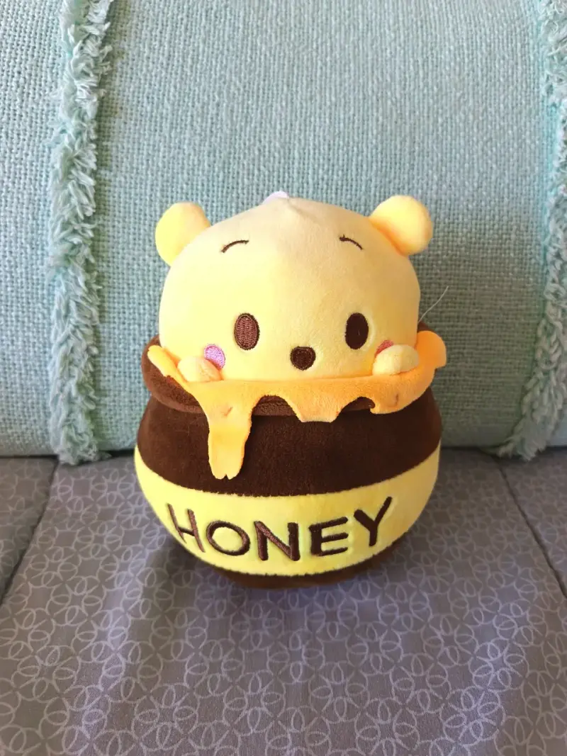 Peluche de oso en tarro de miel