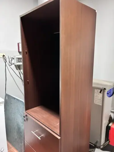 Mueble estante organizador de madera con cajones - miniatura 2