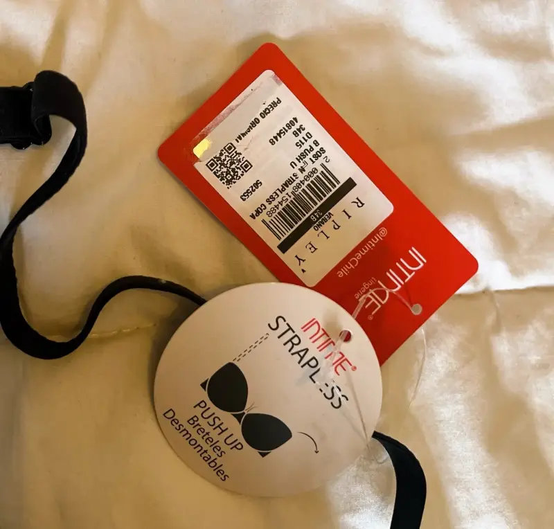 Sostén Strapless Negro Intime Talla 34B - 4