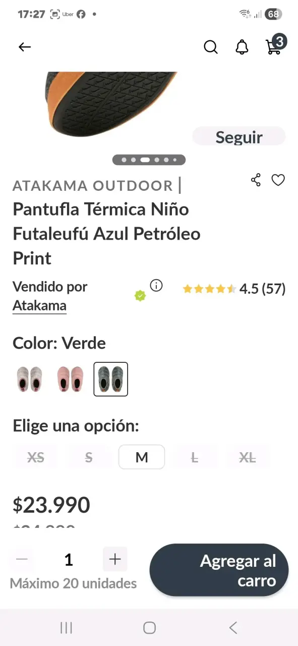 Pantuflas acolchadas Atakama Kids para niños - 3
