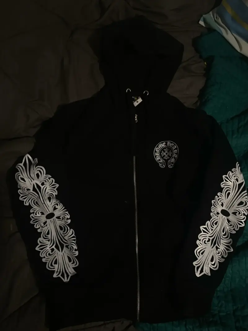 Polerón Chrome hearts Negro y blanco talla S - 1