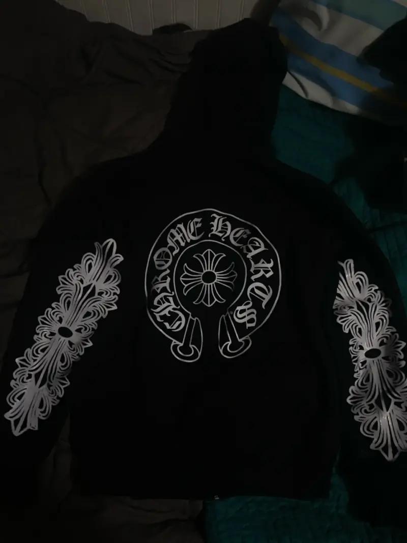 Polerón Chrome hearts Negro y blanco talla S - 2