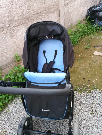 Coche de bebé Bebesit negro y azul - miniatura 2
