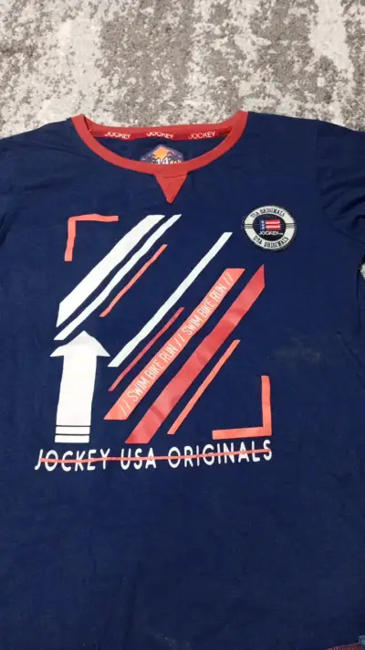 Polera Jockey USA Originals azul con diseño - miniatura 1