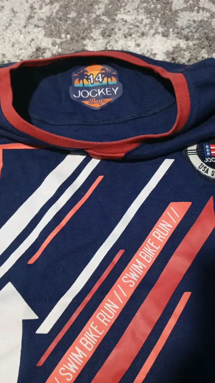 Polera Jockey USA Originals azul con diseño - 2