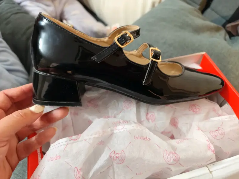 Zapatos de charol negro con hebillas Weide talla 39 - 1