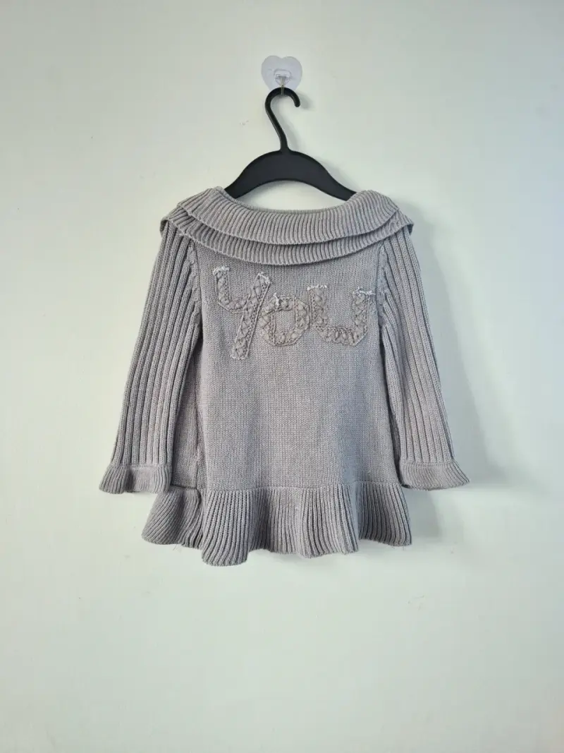 Cardigan gris con volantes Limonada. - 3