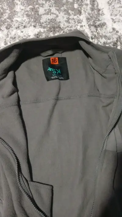 Chaqueta polar gris con cierre frontal - miniatura 2