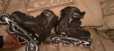 Patines en línea negros con soporte ajustable - miniatura 2
