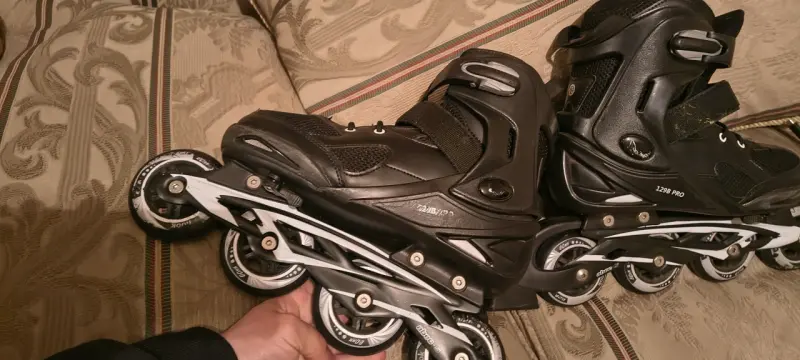 Patines en línea negros con soporte ajustable - 3
