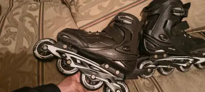 Patines en línea negros con soporte ajustable - miniatura 3
