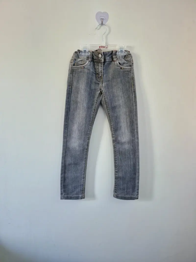 Jeans gris con diseño de estrella - 1