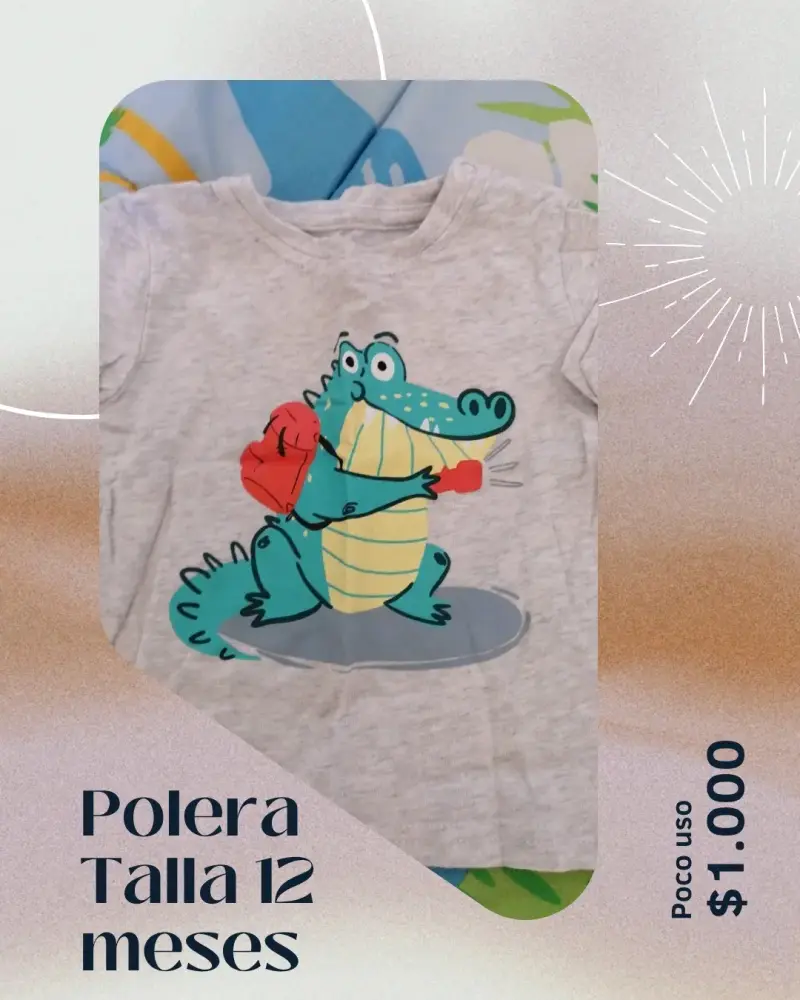 Polera infantil talla 12 meses