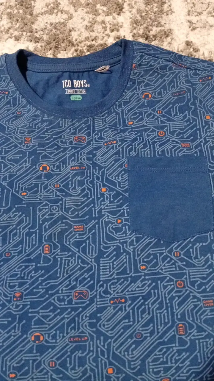 Polera azul estampada para niño TCO Boys