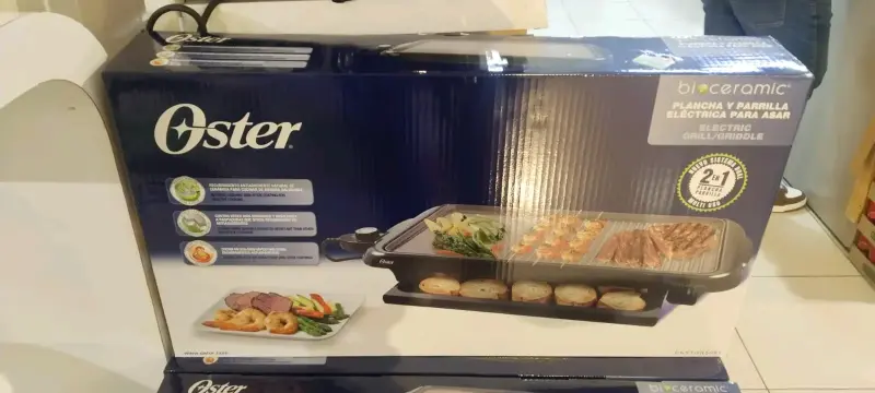 Plancha y parrilla eléctrica Oster Bioceramic - 2