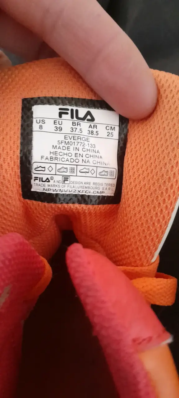 Zapatillas deportivas Fila naranjas y blancas - 3