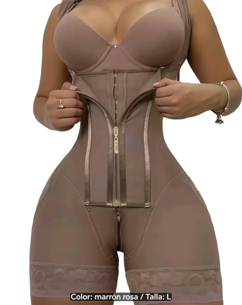Faja moldeadora marrón rosa talla L - 1