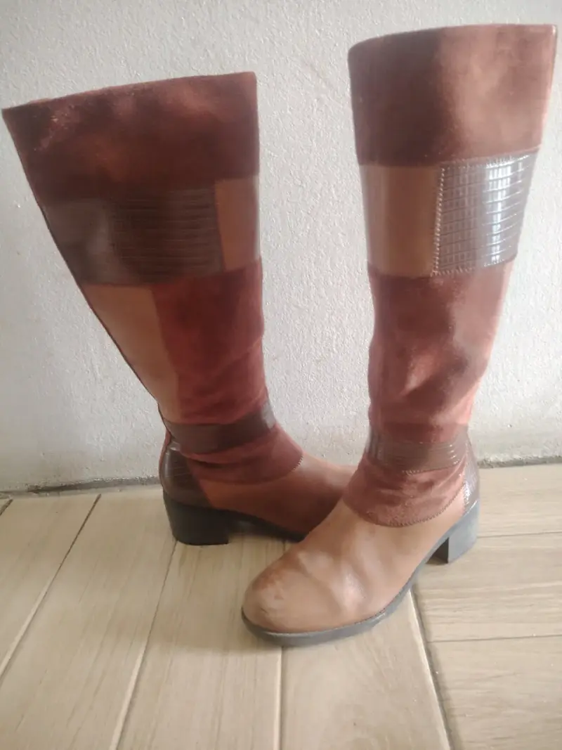 Botas Clarks de cuero y gamuza marrón - 6