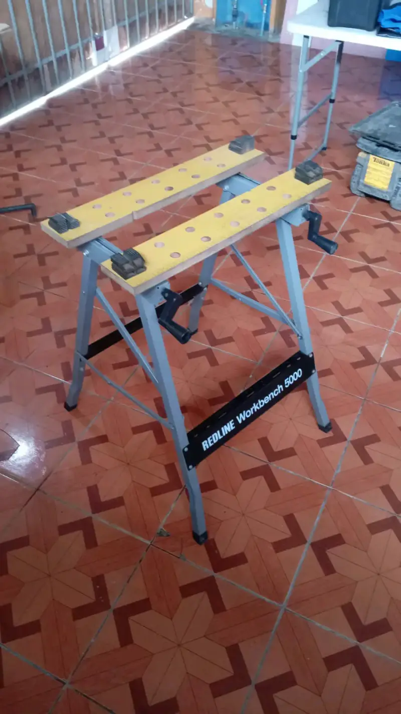 Parrilla portátil con ruedas y estantes de madera - 5