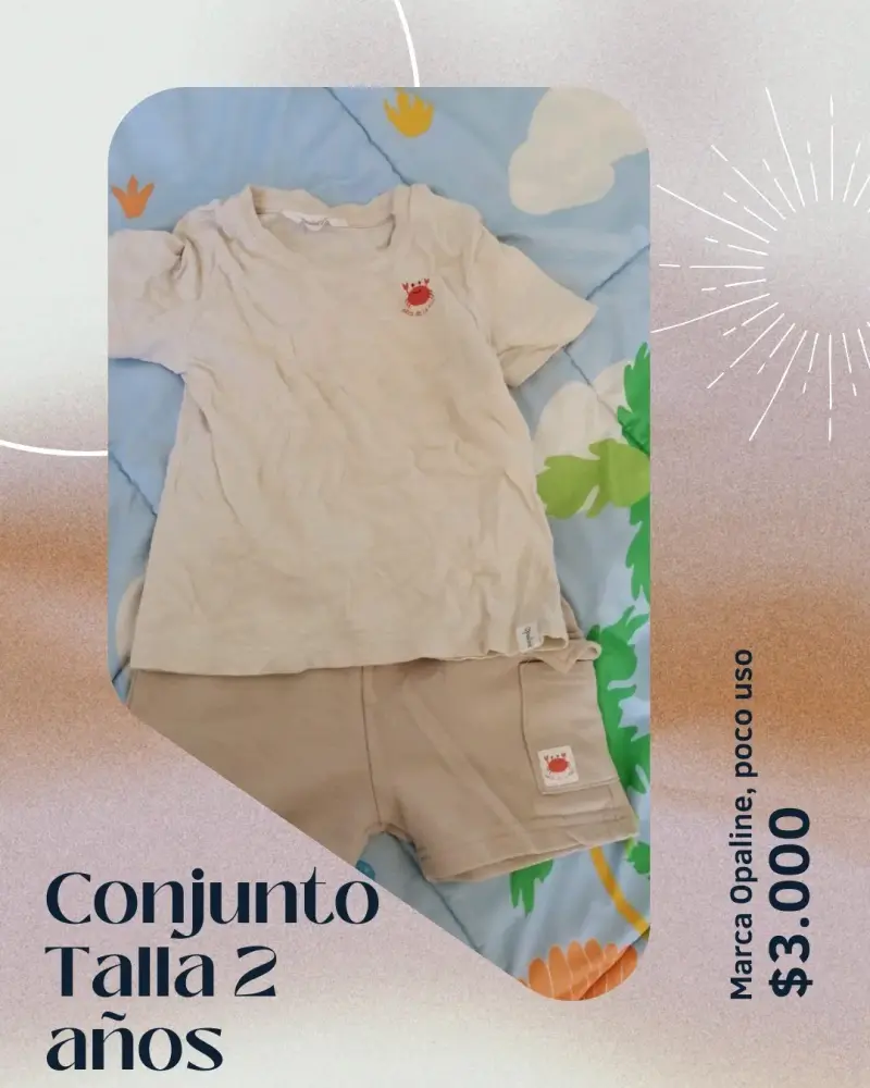 Conjunto de ropa para niño talla 2 años Opaline