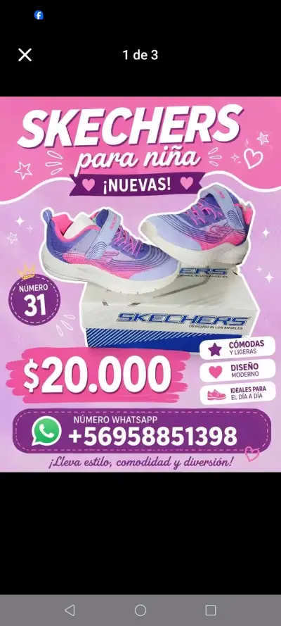 Zapatillas Skechers para niña número 31 nuevas - miniatura 1