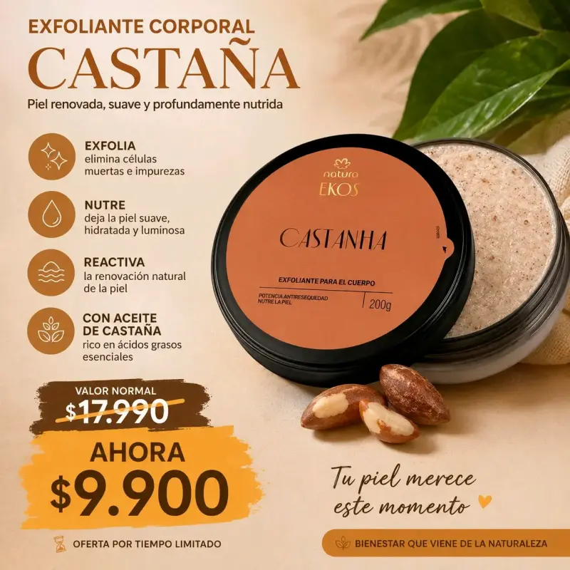 Exfoliante Corporal Natura Ekos Castaña 200g