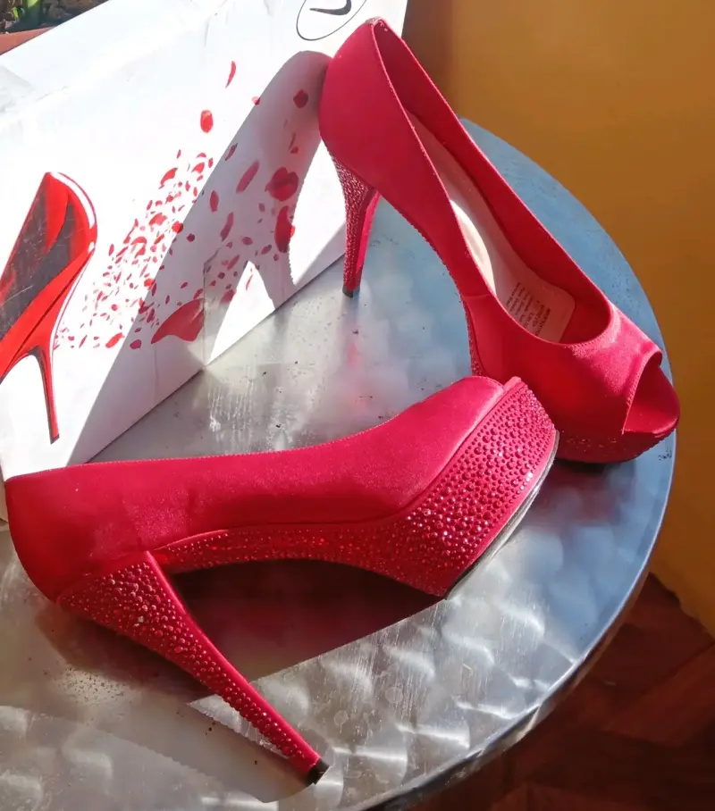 Zapatos de tacón alto rojos con plataforma Diva Best - 3