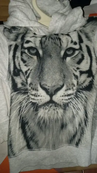 Polerón gris con diseño de tigre - miniatura 1