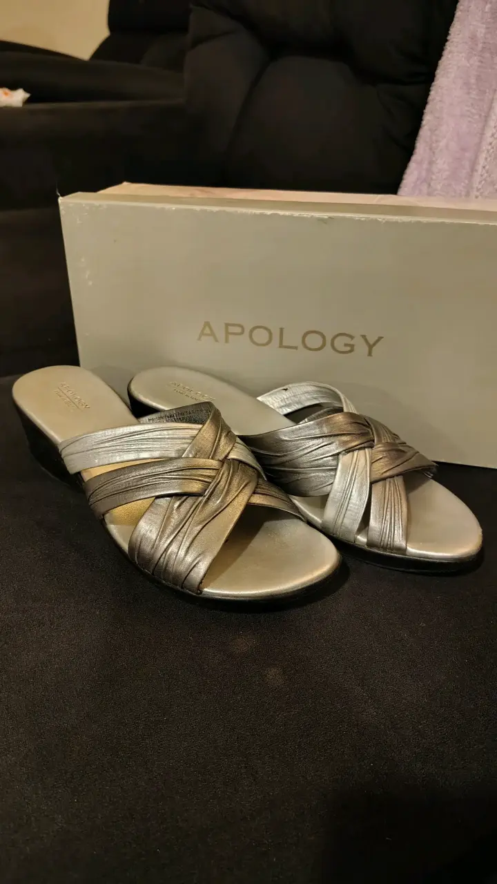 Sandalias Apology de cuero metalizado - 1