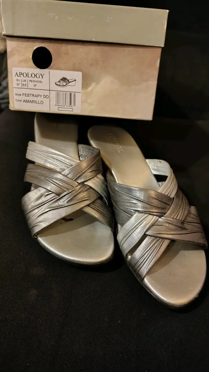 Sandalias Apology de cuero metalizado - 3