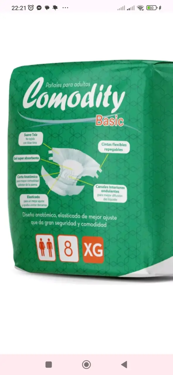 Pañales para adultos Comodity Basic XG 8 unidades - 2