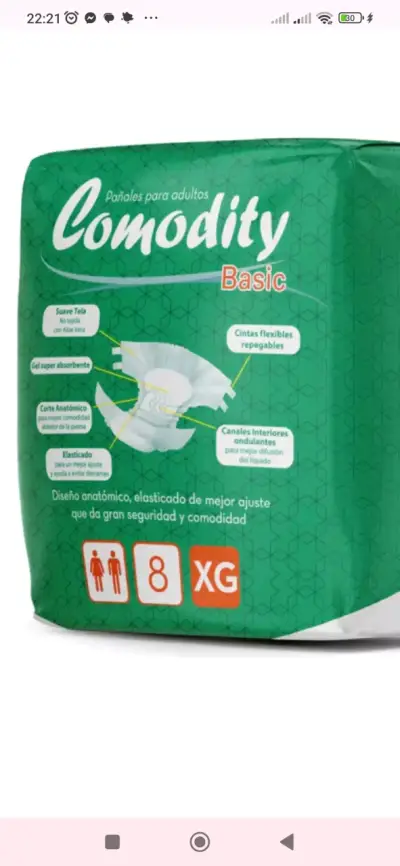 Pañales para adultos Comodity Basic XG 8 unidades - miniatura 2
