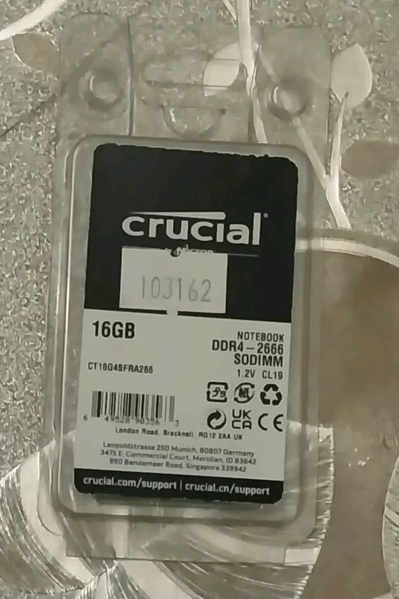 Memoria RAM Crucial 16GB DDR4 2666 SODIMM - 2