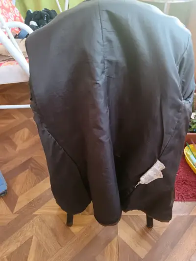 Abrigo de cuero marrón para hombre - miniatura 2