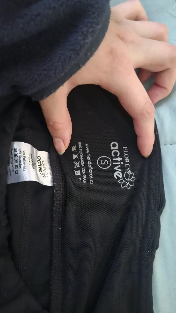 Pantalones deportivos negros Flores Active talla S - 1