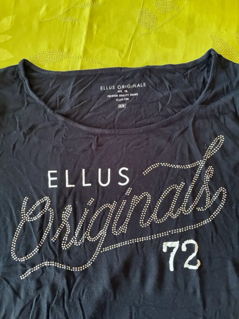 Polera Ellus Originals azul y negra con diseño - 3