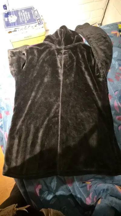 Chaqueta de felpa negra con capucha Doo Australia - miniatura 3
