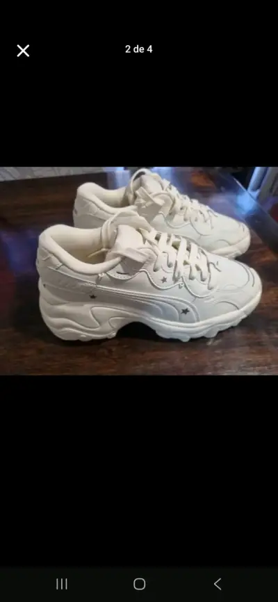 Zapatillas blancas mujer Puma - miniatura 2