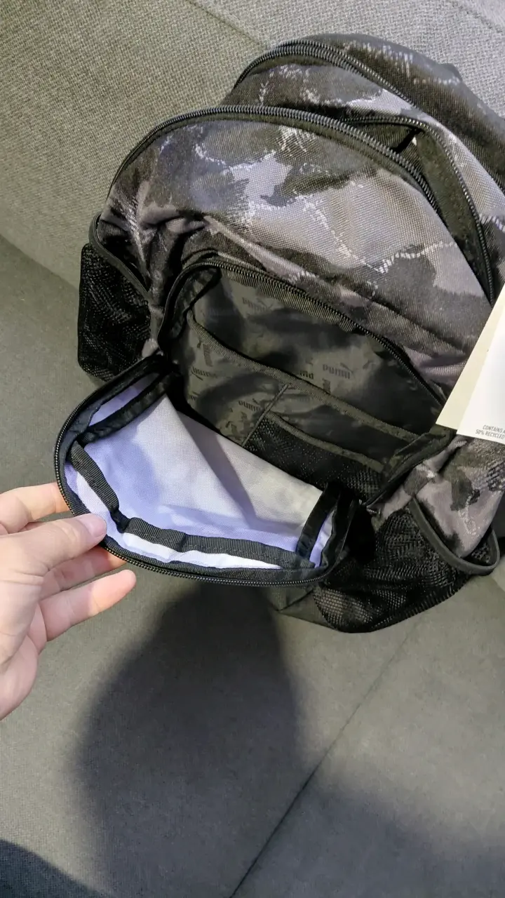 Mochila Puma estampado camuflaje gris - 5